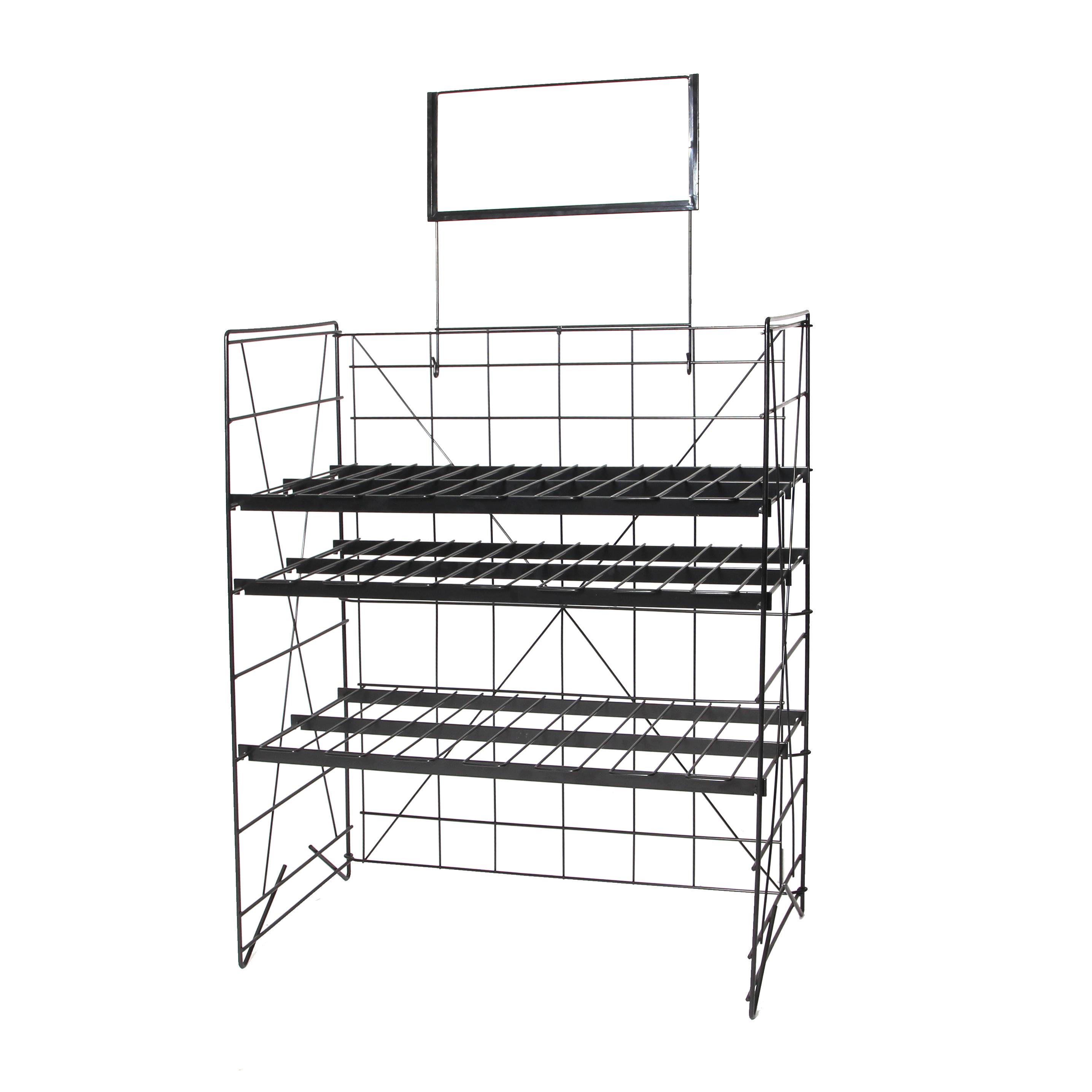 High-Quality Battery Display Rack with Wheels and Sign Holder for Retail Stores by Formost